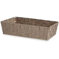 Kipit Kast/badkamer opbergmandjes beige 34 x 21 x 8,5 cm - Opbergmanden