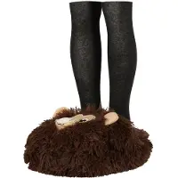 Apollo Grote voetenwarmer slof Aapje one size 30 x 27 cm - Voetenwarmers
