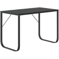 vidaXL Computerbureau 110x60x73 cm spaanplaat zwart