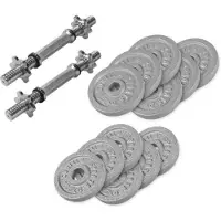Gorilla Sports Dumbellset 27.5 kg Gietijzer (schroefsluiting)