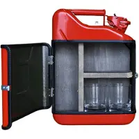 Designed by man Jerrycan Jack Daniels Giftset - Rood - Uniek Cadeau - Authentiek en Stijlvol - Jerrycan