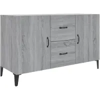 vidaXL Dressoir 100x36x60 cm bewerkt hout grijs sonoma eikenkleurig