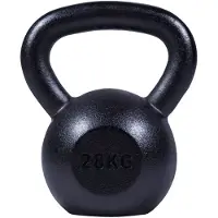 Gorilla Sports Kettlebell 28 kg gietijzer zwart