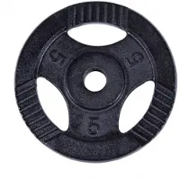 Gorilla Sports Halterschijf 5 kg Gripper Zwart