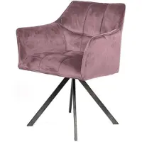 Dimehouse Set van 2 eetkamerstoelen Suze velvet roze