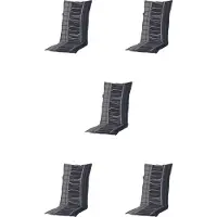 Madison - Tuinkussens - Lage Rug - 5st - Lines Grey - 105x50cm - Grijs