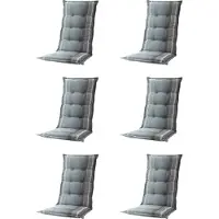 Madison - Tuinkussen - Lage Rug - 6 st - Stef Grey - 105x50cm - Grijs