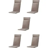 Madison - Tuinkussen - Lage Rug - 5x - Outdoor Velvet - 105x50 - Taupe