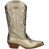Nelson leren cowboylaarzen goud metallic female | Maat: 38