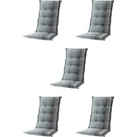 Madison - Tuinkussen - Lage Rug - 5 st - Stef Grey - 105x50cm - Grijs