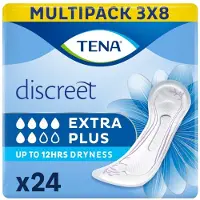Tena Discreet Extra Plus – verbanden voor matig tot zwaar urineverlies – 24 stuks