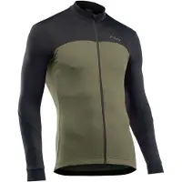 Northwave - Force 2 Jersey L/S Full Zip - Fietsshirt L, olijfgroen