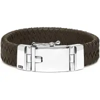 Silk Jewellery - Zilveren Armband - Alpha - 641BRN.21 - Maat 21,0