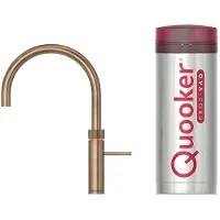 Quooker Fusion round messing patina met Comb+ reservoir