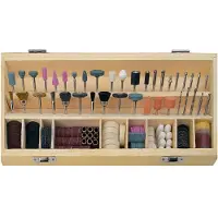 BRÜDER MANNESMANN M92568 Frees-slijp-polijst-set 200-delig Schacht-Ø 3.2 mm 1 set(s)