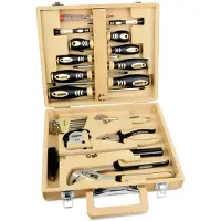 BRÜDER MANNESMANN M29001 M29001 Gereedschapset Incl. bamboe koffer