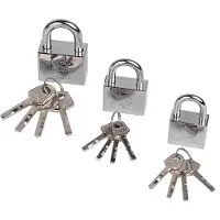 BRÜDER MANNESMANN Hangsloten set 3 dlg chroom (Hobby) - 41430