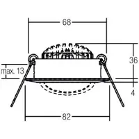 Brumberg Downlight BB03, dimbaar, zwart, Hal, Aluminium, downlight