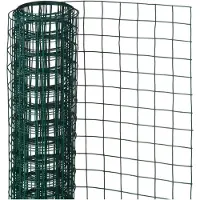 Nature gaas vierkant 25 mm 1x2,5 m m kunststof gecoat staal groen