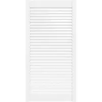 vidaXL Kastdeur met lamellen 99,3x49,4 cm massief grenenhout wit