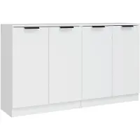 vidaXL Dressoirs 2 st 60x30x70 cm bewerkt hout wit