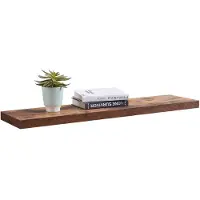 Acaza Boekenplank van 100 cm lang - industrieel Design - Vintage bruin
