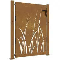 vidaXL Poort 100x150 cm grasontwerp cortenstaal