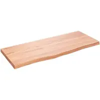 vidaXL Tafelblad 100x40x(2-4)cm behandeld massief eikenhout lichtbruin