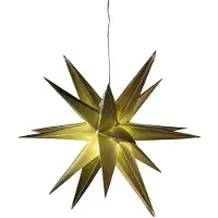 Anna's Collection Kerstster 3D op batterijen | 35 cm | Goud | 10 lampjes