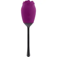 Playboy - vibrator met tong - oplaadbaar waterdicht - siliconen - paars