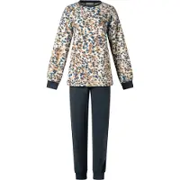 Lunatex dames huispak fleece - maat XXL - Panter dots - marine