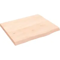 vidaXL Wastafelblad 60x50x(2-4) cm onbehandeld massief hout