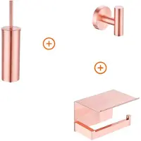 Guido Gusto Toilet accessoires set Mat rose goud exclusief