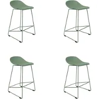 Livin24 Scandinavische Barkruk Ellen groen 66cm - barkrukken set van 4 - barstoel