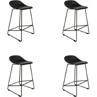 Livin24 Scandinavische Barkruk Ellen zwart 66cm - Barkrukken set van 4 - barstoel