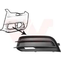 VAN WEZEL Ventilatiegrille, bumper voor o.a. AUDI