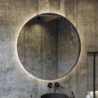 Boss & Wessing Spiegel bws star rond met led 100 cm mat zwart