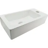 Boss & Wessing BWS Mini Fontein Keramisch Blong Rechts 36x18x9 cm Wit