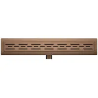 Wiesbaden Douchegoot met flens 90x7 cm 6.7 cm diep geborsteld brons koper