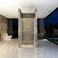 Boss & Wessing Bws douchedeur | hayes | 100x190 cm | 6mm helder glas | aluminium chroom profiel | nisdeur