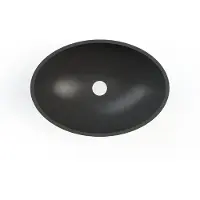 Boss & Wessing Waskom BWS Prince Cast Marble 49x34 cm Ovaal Mat Zwart