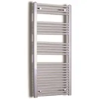 Sanicare elektrische design radiator 45x172cm inox-look met thermostaat links chroom