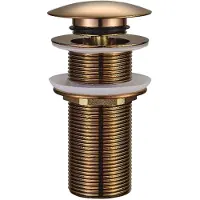 Wiesbaden UniMatch clickwaste afvoerplug verlengd 5/4" geborsteld brons koper