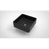 Arcqua Opbouw waskom case vierkant 37x37 cm mat zwart