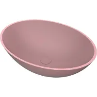Boss & Wessing Waskom bws prince cast marble 49x34 cm ovaal mat roze