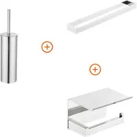 Guido Gusto Toilet accessoires set Chroom exclusief met beugel