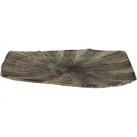 Tokyo Design Studio - Mino Craft Serveerbord - Bruin/Zwart - 32,4 x 16 cm