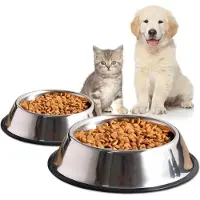 PD Voerbak Hond - Voerbak Kat - Maat L - 29 x 22 x 7 CM - Hondenvoerbak - Waterbak - RVS