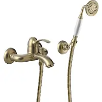Tres Badmengkraan clasic 1 hendel incl handdouche en doucheslang mat verouderd messing