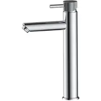 Sanilux Wastafelmengkraan Flowy Opbouw Hoog Rond Met Geribbeld Knop Chroom